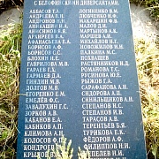 Мемориальная доска с установленными именами погибших