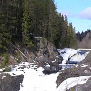 Водопад Кивач весной