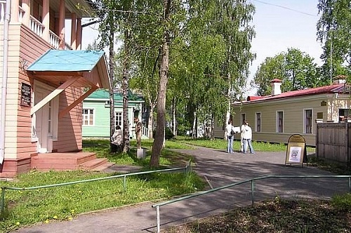 Historical building block in Petrozavodsk