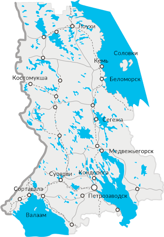 Interactive map of Karelia